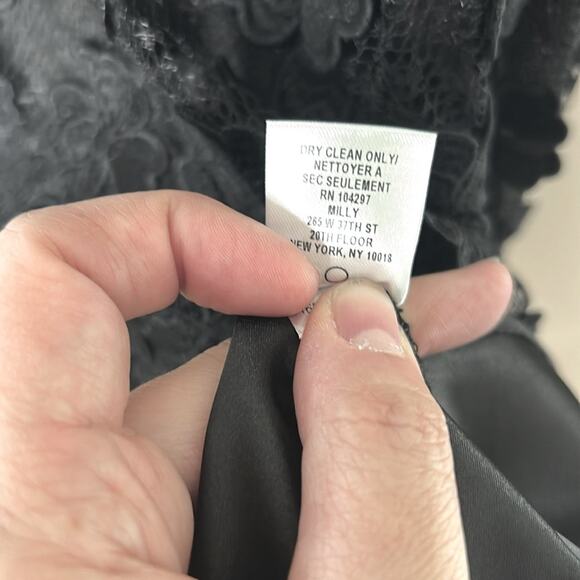 NWT Milly Minis girl’s black 3D floral Avery formal pageant dress - Picture 8 of 12